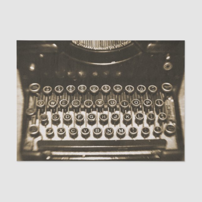 Vintage Schreibmaschine Seidenpapier (Vorderseite)