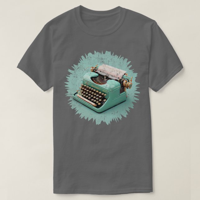 Vintage Schreibmaschine T-Shirt (Design vorne)