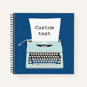 Vintage Schreibmaschine und kundenspezifisches Pap Notizbuch