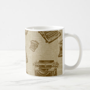 Vintage Schreibmaschinen-Collage Kaffeetasse