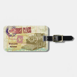 Vintage Schreibmaschinen-"erste Klassen-" Gepäckanhänger