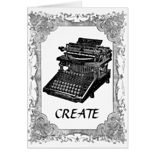 Vintage Schreibmaschinen-Karte