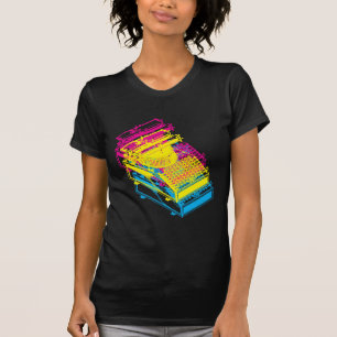 Vintage-Schreibmaschinen-Patent CMY Pop-Art T-Shirt