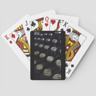 Vintage-Schreibmaschinen-Tastenkarten, Indexfläche Spielkarten