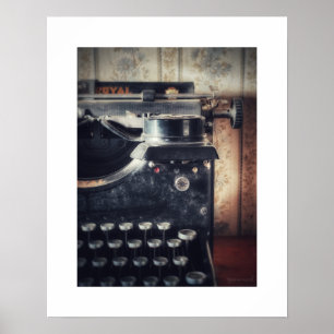 Vintage-Schreibmaschinenposter-Druck Poster