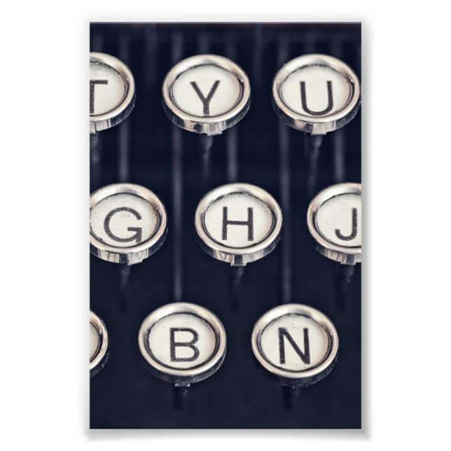 Vintage Schreibmaschinenschlüssel Fotodruck (Vorne)