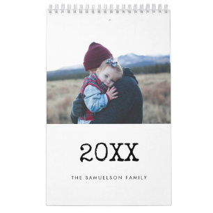 Vintage Schreibmaschinenschrift der 2026-Reihe Kalender