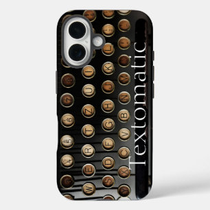 Vintage Schreibschlüsselschrift auf lustige Art iPhone 16 Hülle