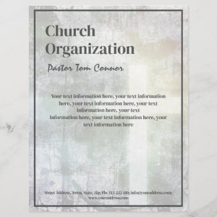 Vintage Schreibschrift der religiösen Organisation Briefbogen
