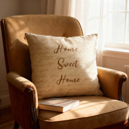 Vintage-Schrift beige | personalisierbares Kissen