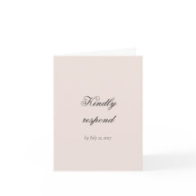 Vintage-Schrift RSVP-Karte mit melancholischer flo