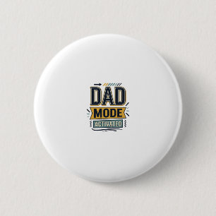 Vintage-Schriftzug-Shirt-Design 'Dad Mode aktivier Button