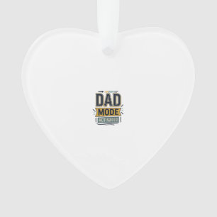 Vintage-Schriftzug-Shirt-Design 'Dad Mode aktivier Ornament