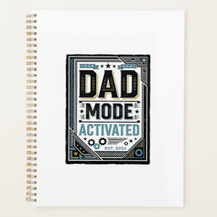 Vintage-Schriftzug-Shirt-Design 'Dad Mode aktivier Planer