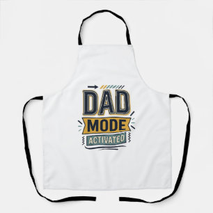 Vintage-Schriftzug-Shirt-Design 'Dad Mode aktivier Schürze