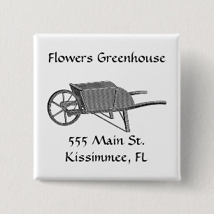 Vintage Schubkarre Button