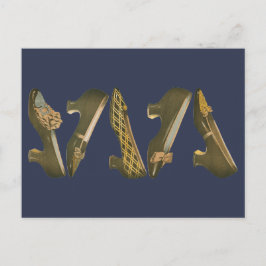 Vintage Schuhe des 19. Jahrhunderts Postkarte