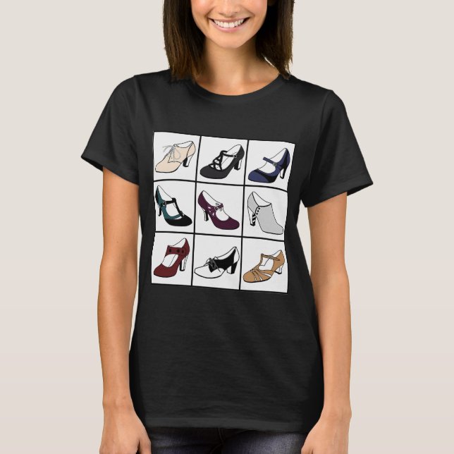 Vintage Schuhe (farbige) T-Shirt (Vorderseite)