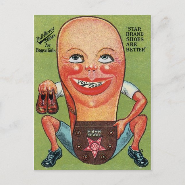 Vintage Schuhe und Postkarte (Vorderseite)