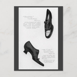 Vintage-Schuhkatalog-Seite Postkarte