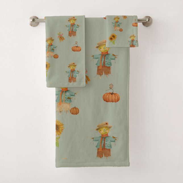 Vintage Schuppe und Kürbiskuchen Badetuch Set (Insitu)