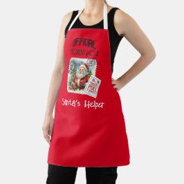 Vintage Schürze der Santa All-over-Printwerbung am