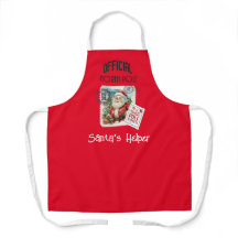 Vintage Schürze der Santa All-over-Printwerbung am