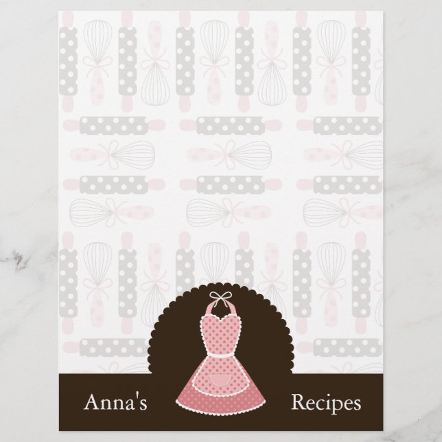 Vintage Schürze mit Utensilien Empfehlungskarte (Vorderseite)