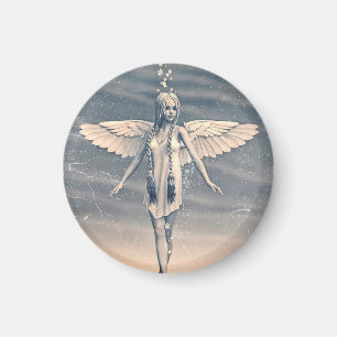 Vintage-Schutzengel-Regenbogen-Kunst Magnet