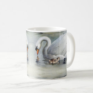 Vintage Schwan-Vögelcygnets-Tier-Tier-Tasse Kaffeetasse