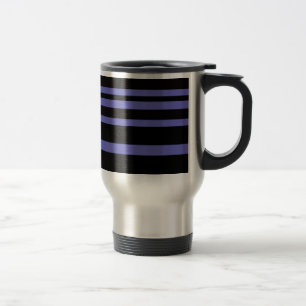 Vintage Schwarz-Blau-Muster Streifen - Tasse