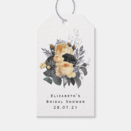 Vintage Schwarz-Gold-Blütenbienen Geschenkanhänger