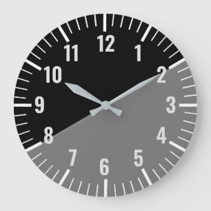 Vintage Schwarz-Graue Uhr mit Zahlen