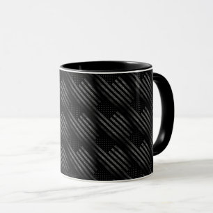 Vintage Schwarz Grunge USA Amerikanische Flagge Mu Tasse