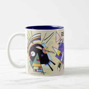 Vintage Schwarz und Violett - Kandinsky Abstrakte Zweifarbige Tasse