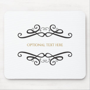Vintage Schwarz-Weiß-Dekoration Mousepad