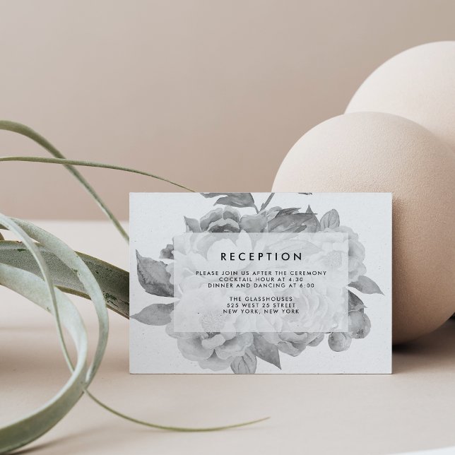 Vintage Schwarz/Weiß-Empfang-Karte Begleitkarte (Von Creator hochgeladen)