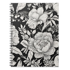 Vintage Schwarz-Weiß-Klassik Notizblock