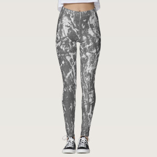 Vintage-Schwarz-Weiß-Leggings Leggings