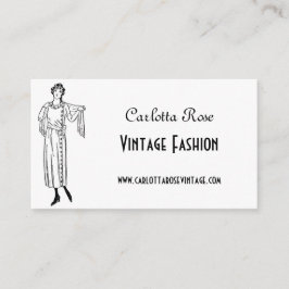 Vintage Schwarz-Weiß-Mode Visitenkarte