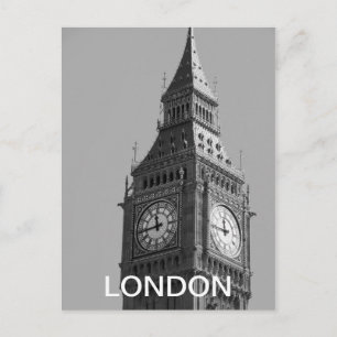 Vintage Schwarz-Weiß-Postkarte Big Ben London Postkarte