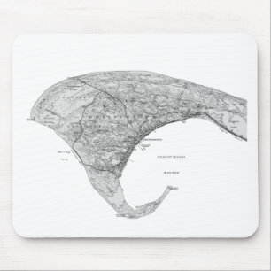 Vintage Schwarz-Weiß-Provinzhauptstadt Mousepad