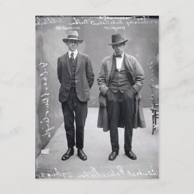 Vintage Schwarz-Weiß-Tasse Postkarte (Vorderseite)