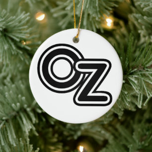 Vintage Schwarz-Weiß-Zauberer von Oz Märchen Keramik Ornament