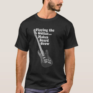 Vintage schwarz-weiße Gitarre für Gitarrist T-Shirt