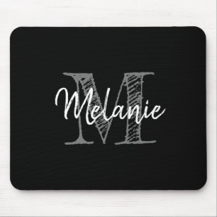 Vintage schwarz-weiße Typografie Mousepad