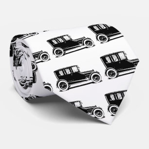 Vintage schwarze Auto-Illustration Krawatte