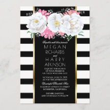 Vintage Schwarze Blütengoldblütenhochzeit