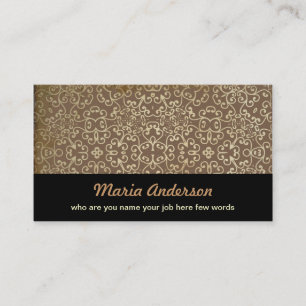 Vintage schwarze braune Geschäftskarte Visitenkarte