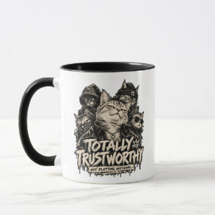 Vintage Schwarze Creme-Katzen-Gang Sarkastischer H Tasse